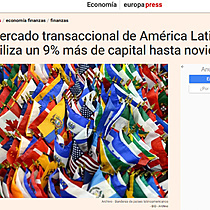 El mercado transaccional de Amrica Latina moviliza un 9% ms de capital hasta noviembre